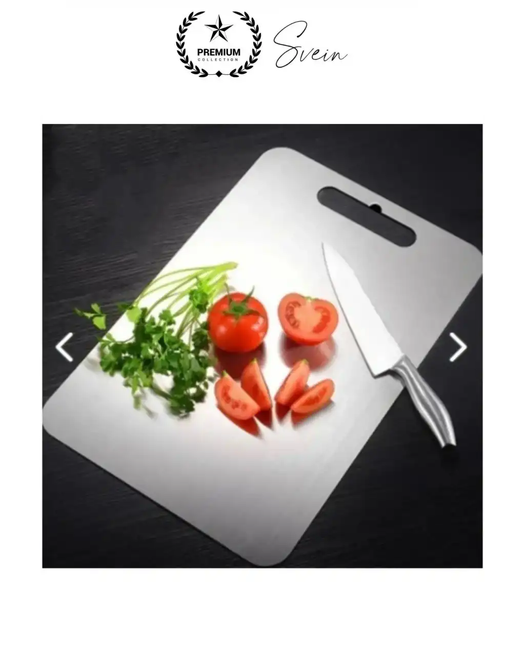 Deluxe Paslanmaz Çelik Et Meyve Kesme Tahtası Hijyenik Mutfak Gereci Antibakteriyel Kaymaz Şık