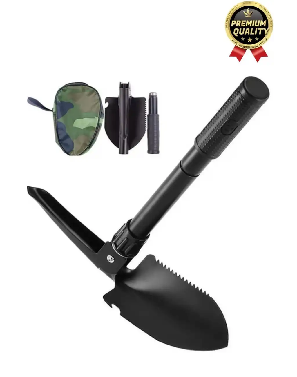 Çok Fonksiyonlu Portatif Katlanır Cepte Taşıma Çantalı Pusulalı Askeri Kamp Deprem Kazma Kürek Seti