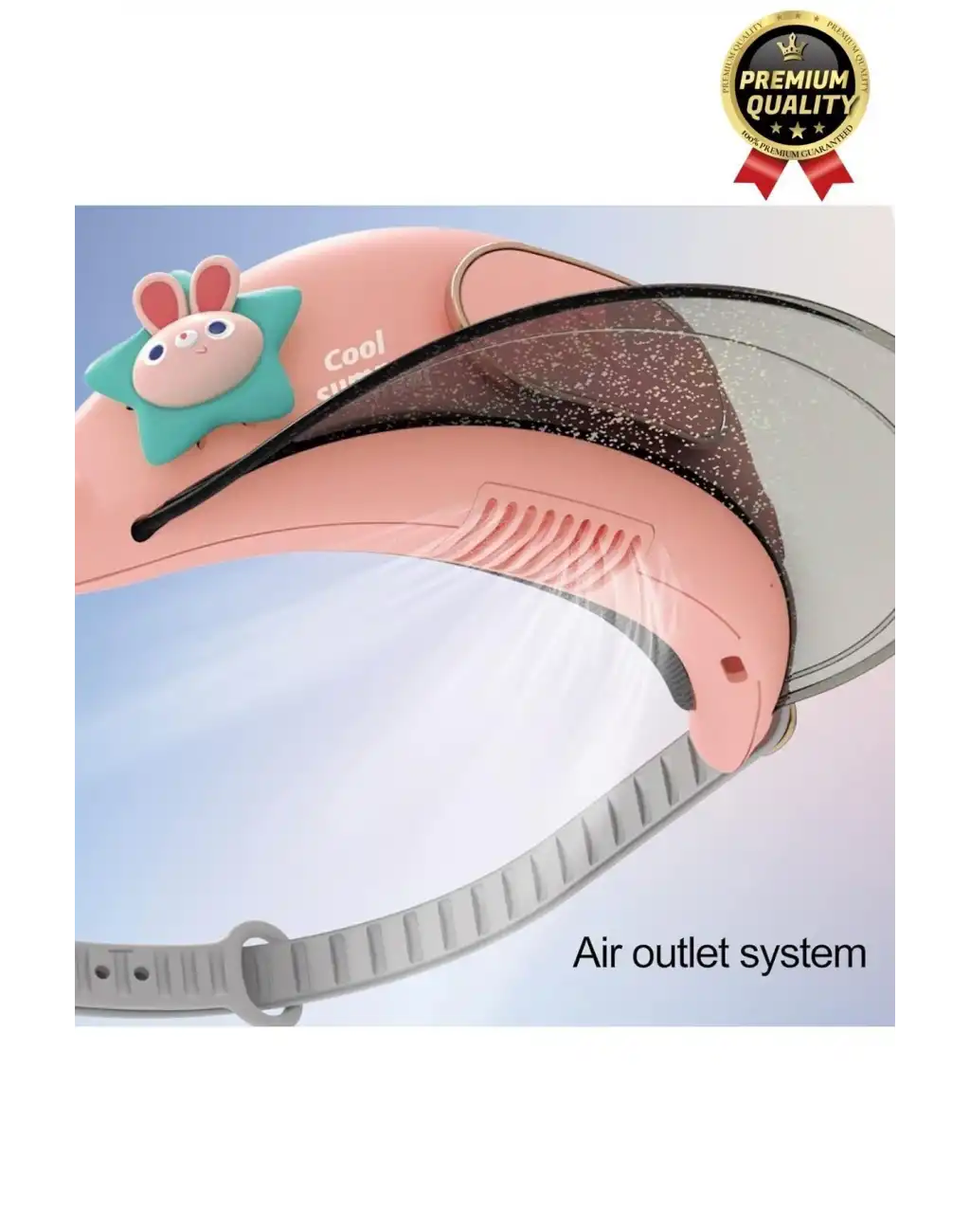 Premium 3 Kademe Ayarlanabilir Usb Şarjlı Sıcak Güneş Yaz Soğutucu Fan Özellikli Şapkalı Vantilatör