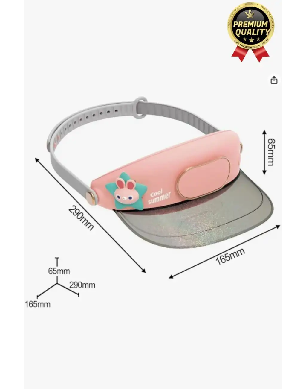 Premium 3 Kademe Ayarlanabilir Usb Şarjlı Sıcak Güneş Yaz Soğutucu Fan Özellikli Şapkalı Vantilatör