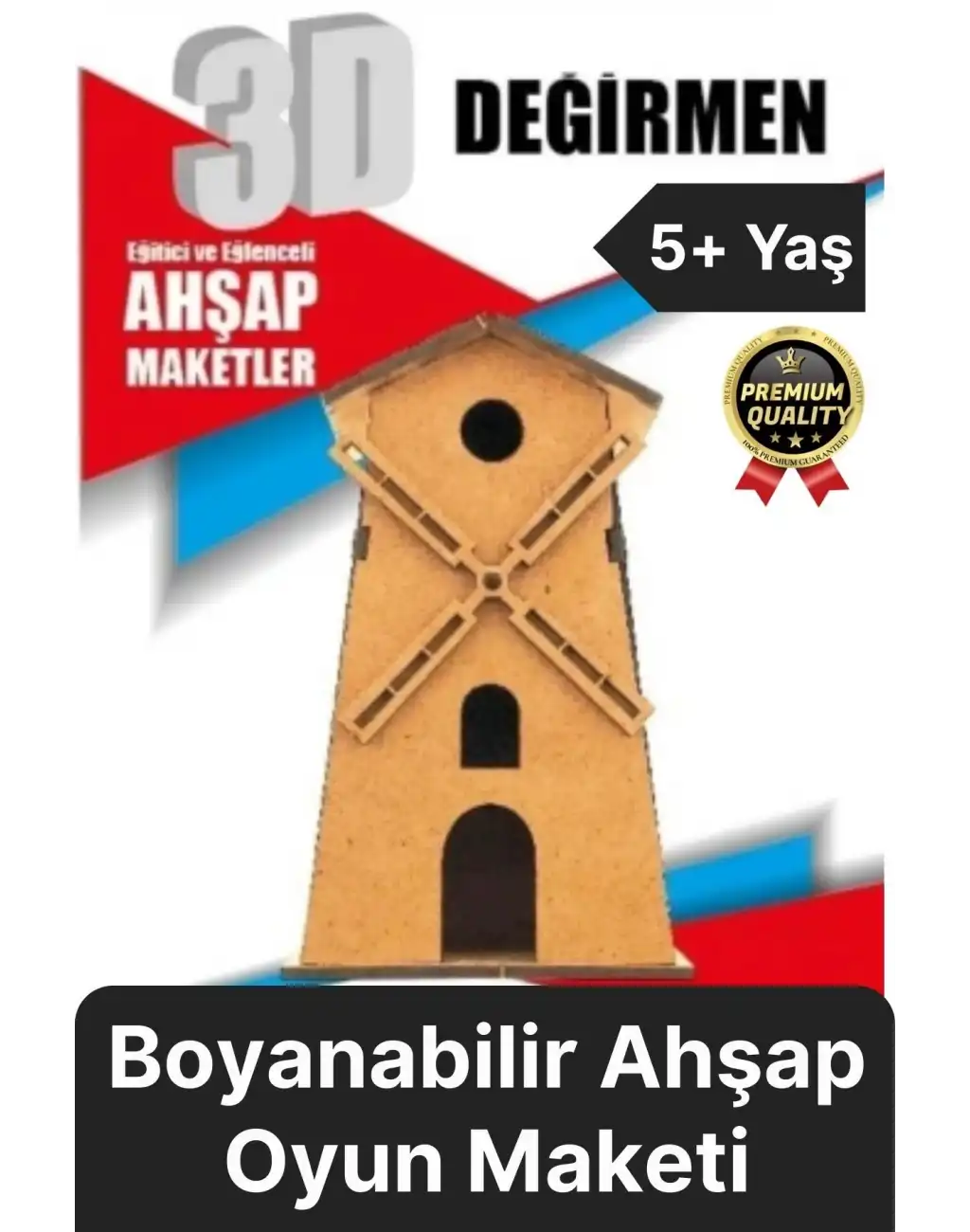 Premium Çocuk Eğitici Öğretici Zeka Geliştirici Boyanabilir 3 Boyutlu Demonte Ahşap Oyun Maketi