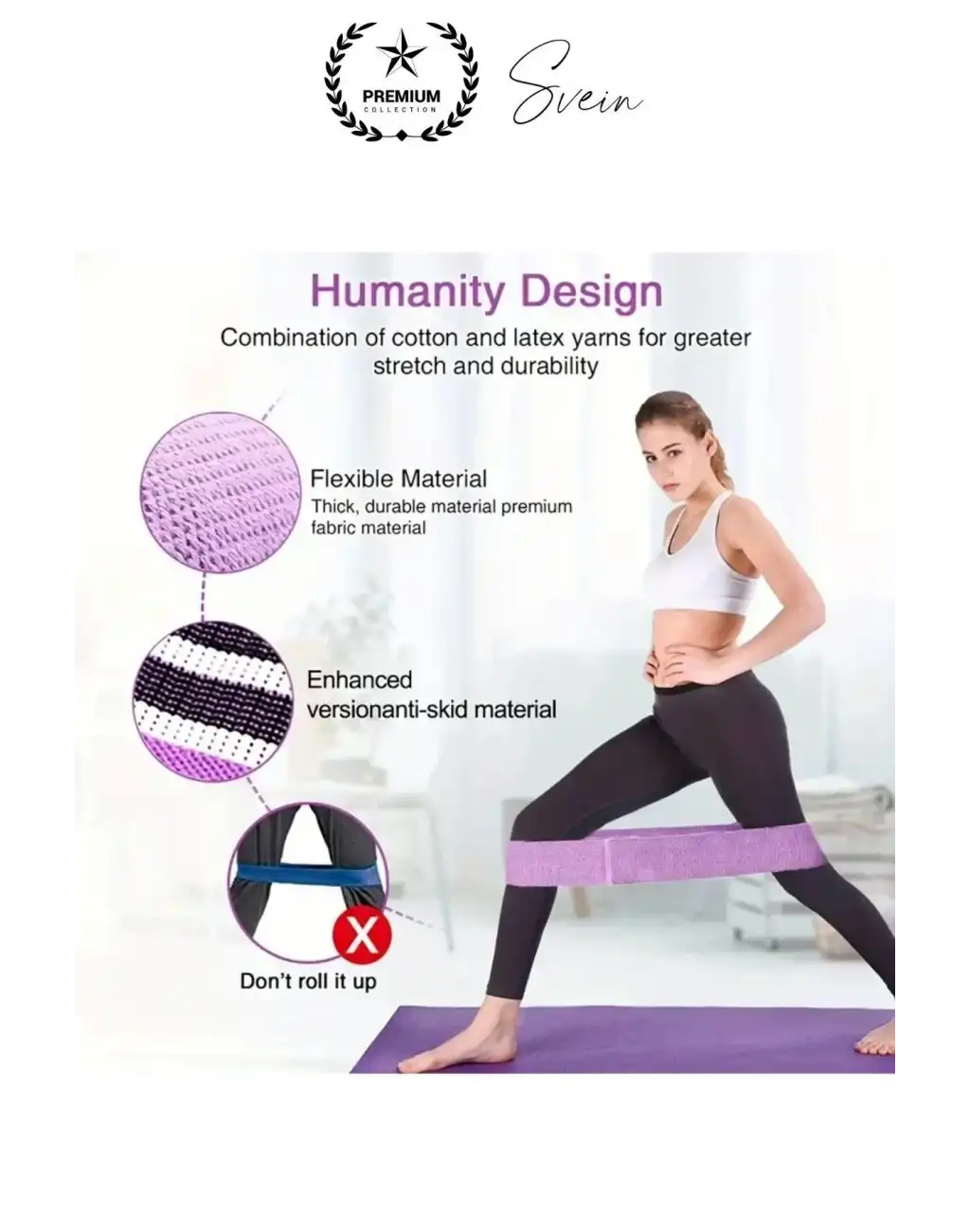 Premium Loop Band Direnç Bandı Orta Sert Spor Egzersiz Aerobik Pilates Squat Lastiği Fitness Yoga