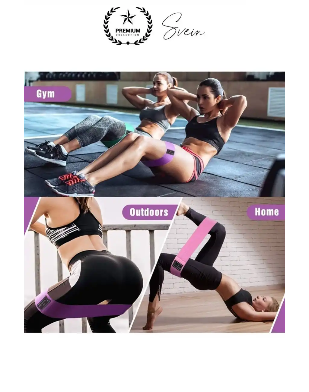 Premium Loop Band Direnç Bandı Orta Sert Spor Egzersiz Aerobik Pilates Squat Lastiği Fitness Yoga