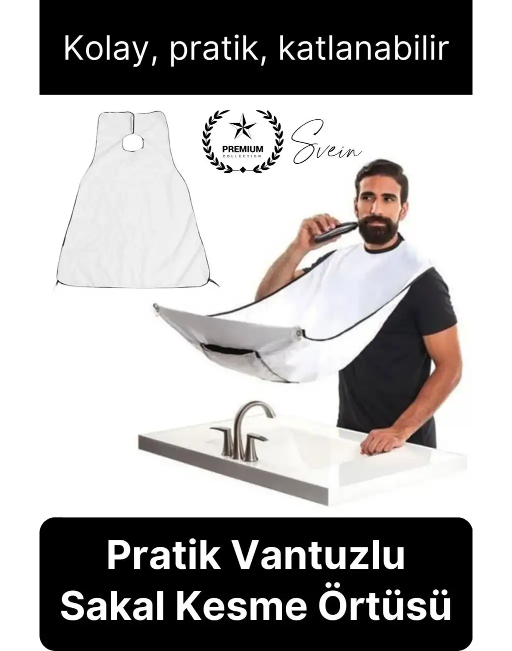 Sakal Traş Örtüsü Ayna Yapışkan Vantuzlu Saç Kesme Düzeltme Bezi Berber Aksesuar Evde Katlanabilir