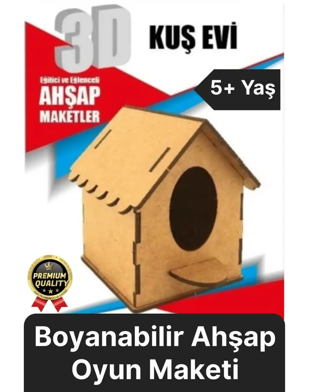 Premium Çocuk Eğitici Öğretici Zeka Geliştirici Boyanabilir 3 Boyutlu Demonte Ahşap Oyun Maketi