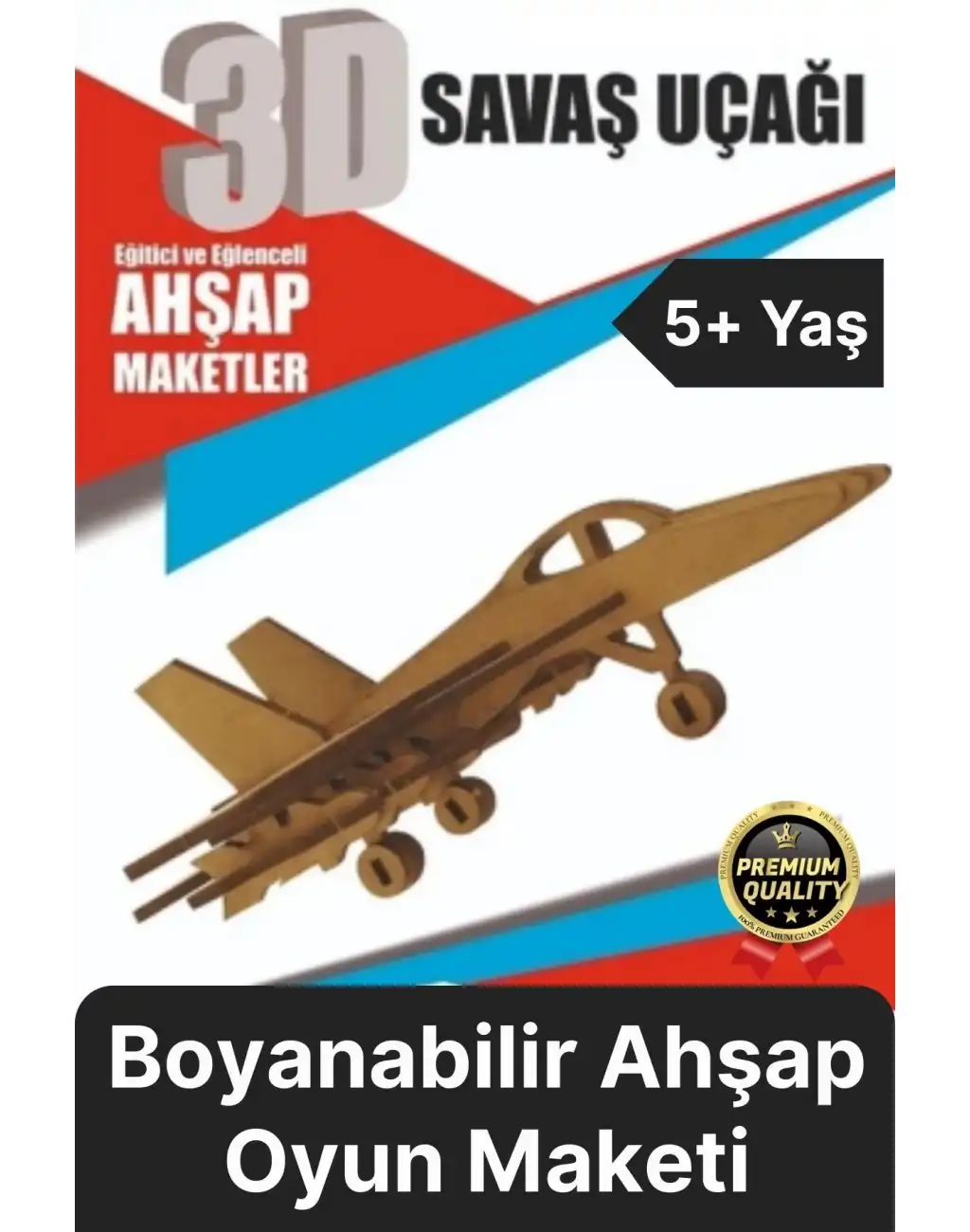 Premium Çocuk Eğitici Öğretici Zeka Geliştirici Boyanabilir 3 Boyutlu Demonte Ahşap Oyun Maketi