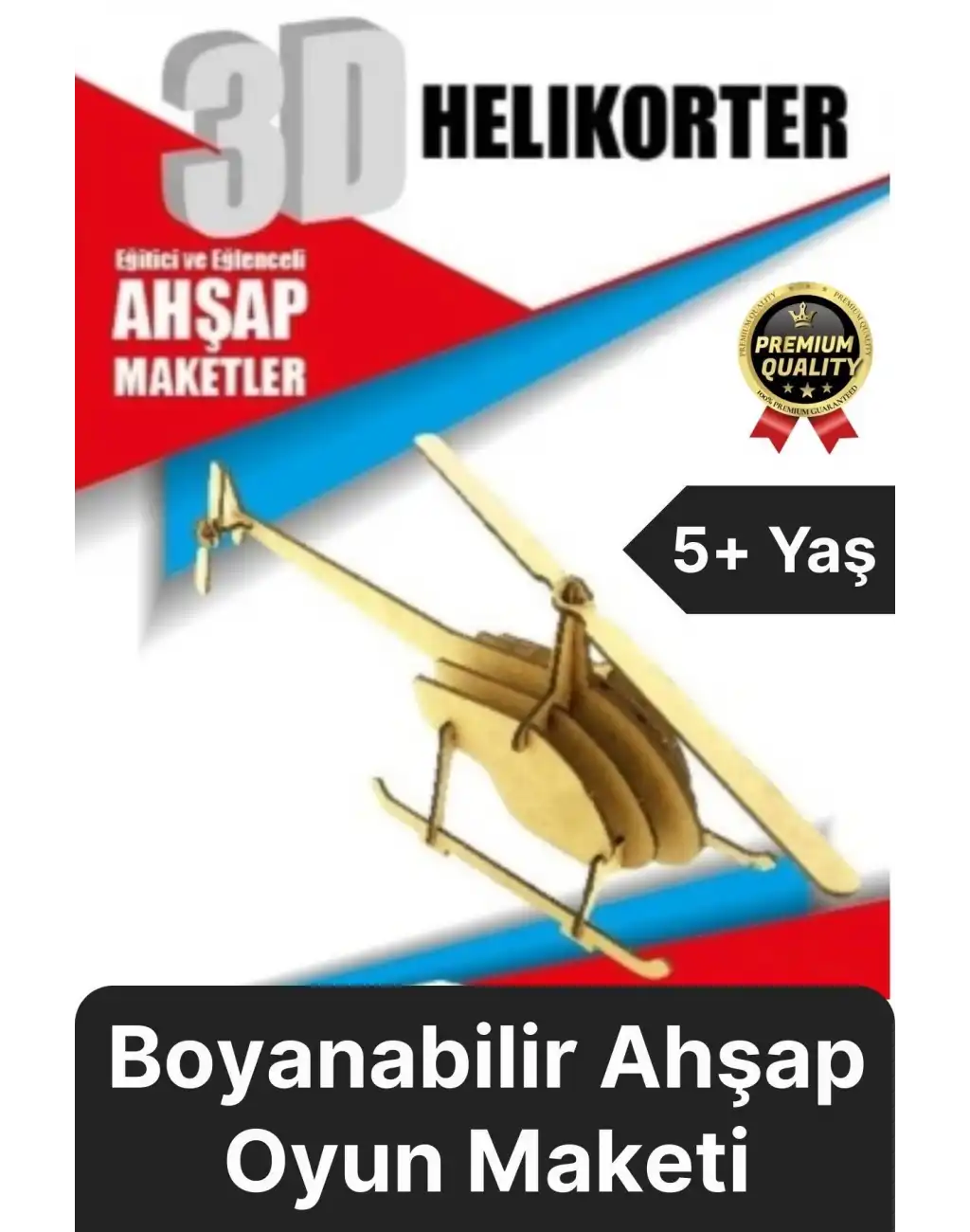 Premium Çocuk Eğitici Öğretici Zeka Geliştirici Boyanabilir 3 Boyutlu Demonte Ahşap Oyun Maketi