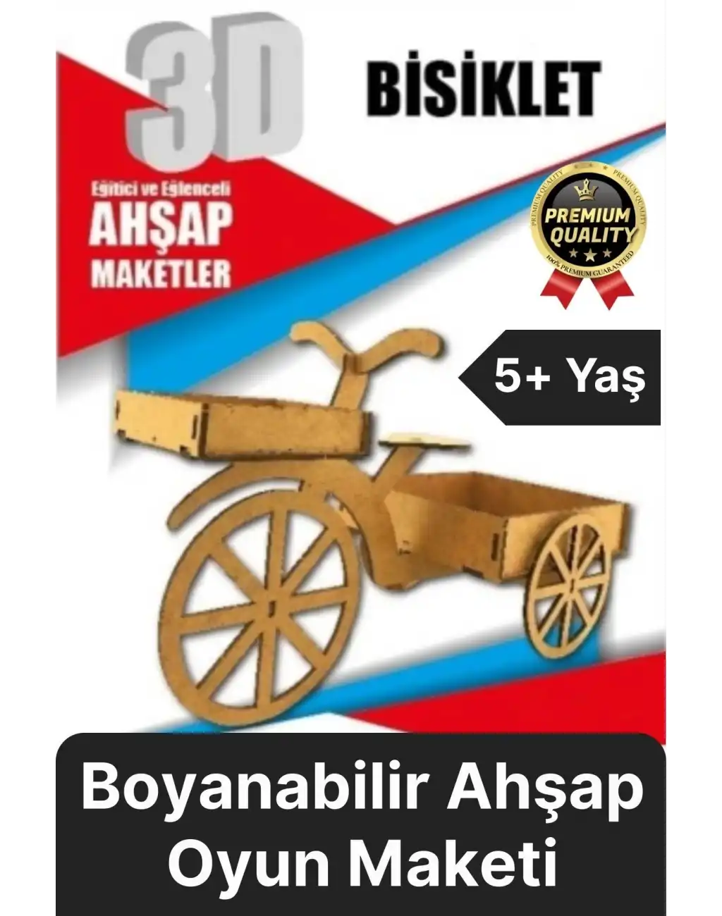 Premium Çocuk Eğitici Öğretici Zeka Geliştirici Boyanabilir 3 Boyutlu Demonte Ahşap Oyun Maketi