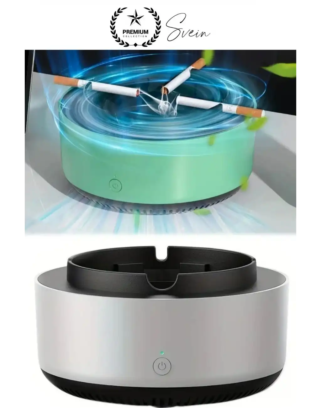 Dumanı İçine Çeken Kül Tablası Akıllı Koku Hava Temizleyici Kokusuz Küllük Filtreli Arabada Ev Ofis