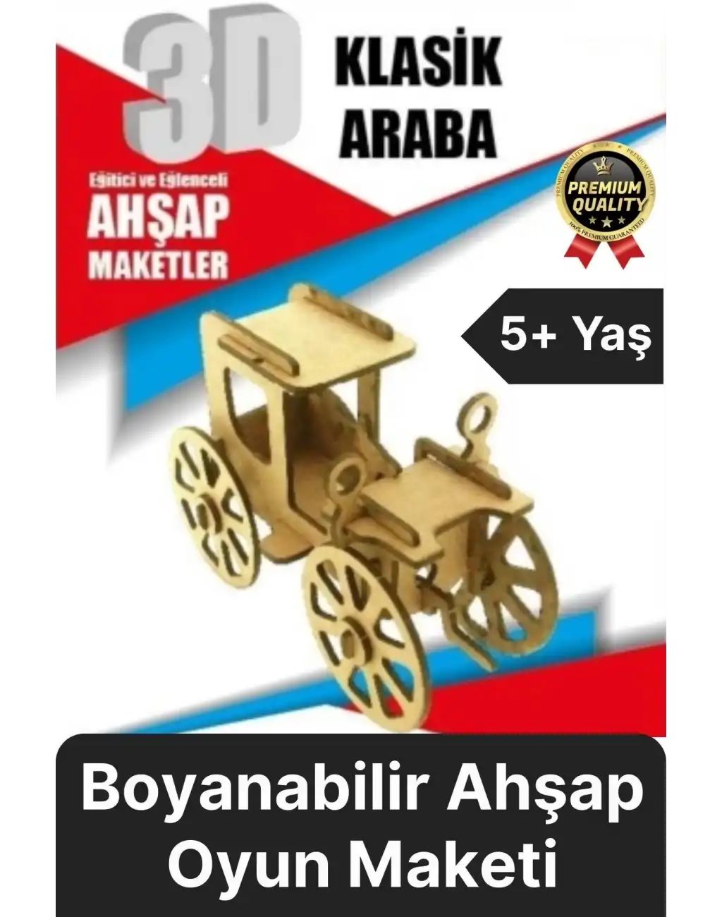 Premium Çocuk Eğitici Öğretici Zeka Geliştirici Boyanabilir 3 Boyutlu Demonte Ahşap Oyun Maketi