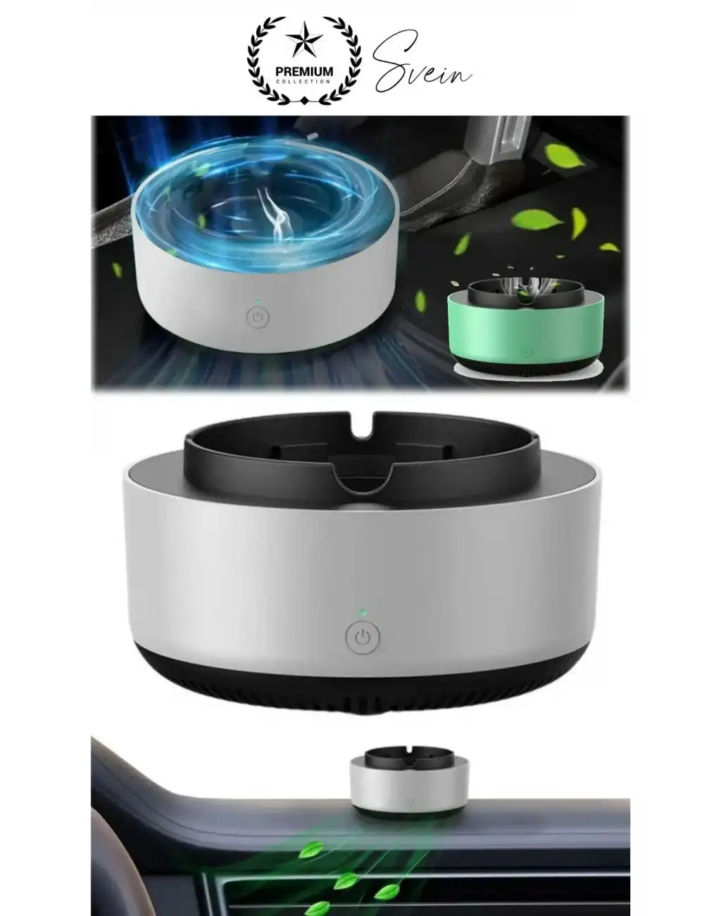 Dumanı İçine Çeken Kül Tablası Akıllı Koku Hava Temizleyici Kokusuz Küllük Filtreli Arabada Ev Ofis