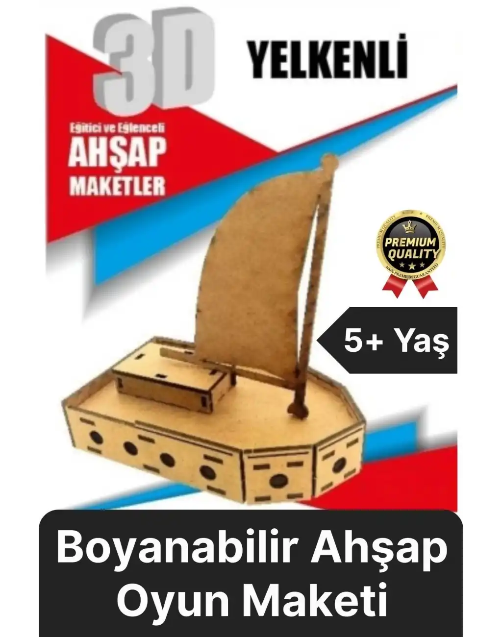 Premium Çocuk Eğitici Öğretici Zeka Geliştirici Boyanabilir 3 Boyutlu Demonte Ahşap Oyun Maketi