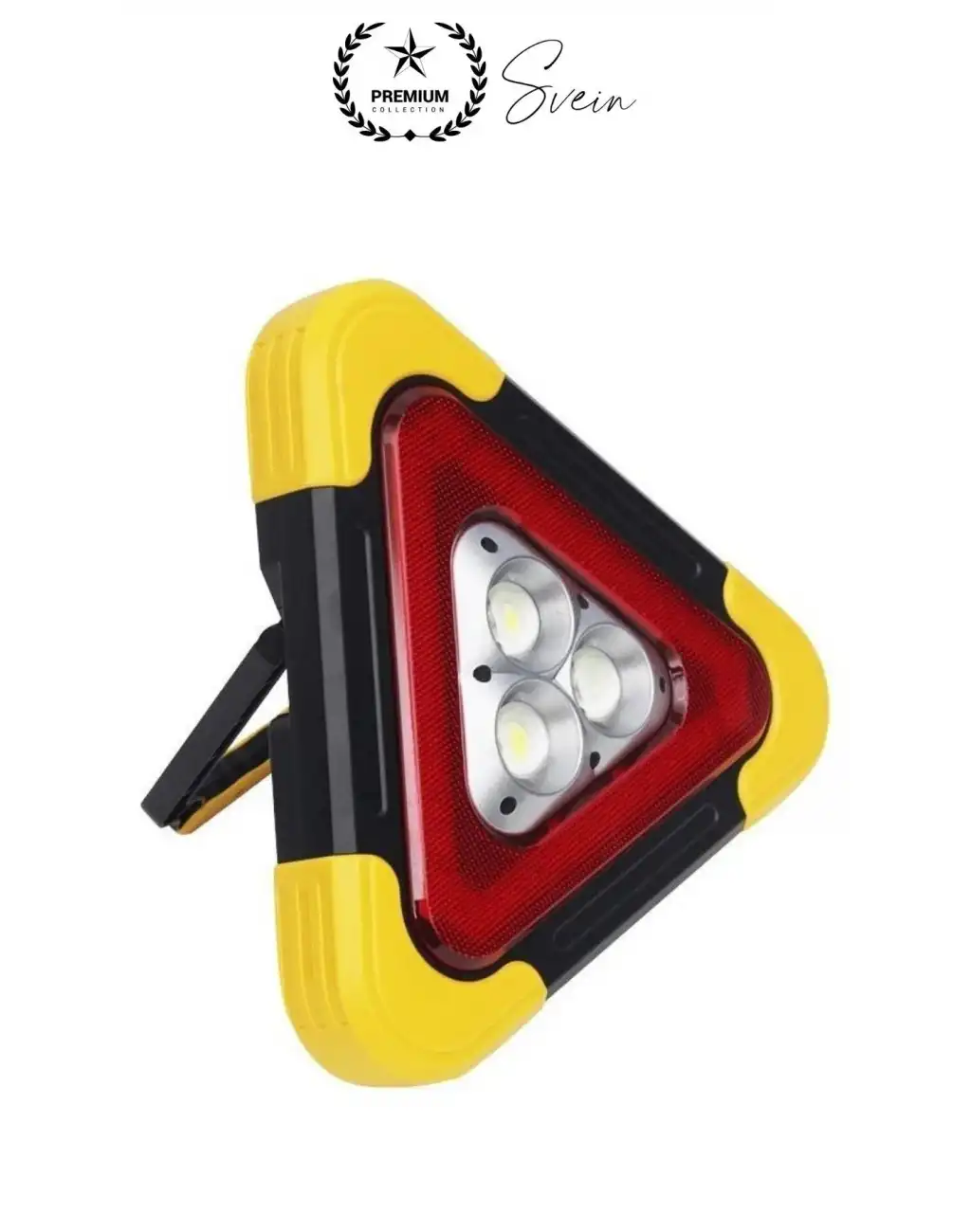 Led Işıklı Üçgen Reflektör Projektör Acil Durum Feneri Flaşör Trafik Şarjlı Solar İkaz Lambası