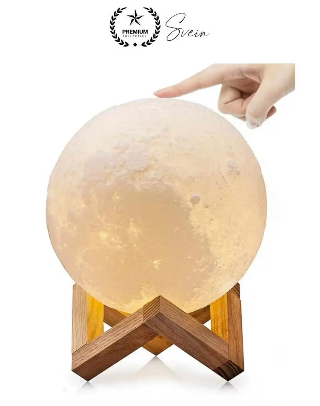 Dolunay 3D Ay Işıklı Standlı Pilli Dekoratif Gece Lambası Hediyelik Küre Led 15 Cm Loş Dekor