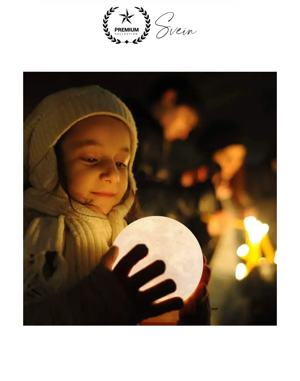 Dolunay 3D Ay Işıklı Standlı Pilli Dekoratif Gece Lambası Hediyelik Küre Led 15 Cm Loş Dekor