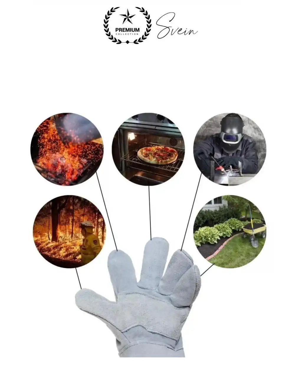 Yüksek Isıya Dayanıklı Eldiven Rahat Tasarım Kaynak Yangın Su Geçirmez Fırın Tutacak Tımar Taşıma