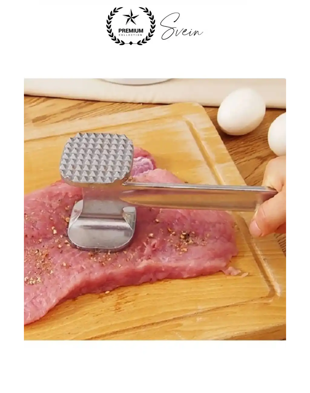 Paslanmaz Çelik Et Dövme Çekici Tokmağı Çift Taraflı Ezme Yumuşatma Aparatı Biftek Tavuk Sığır