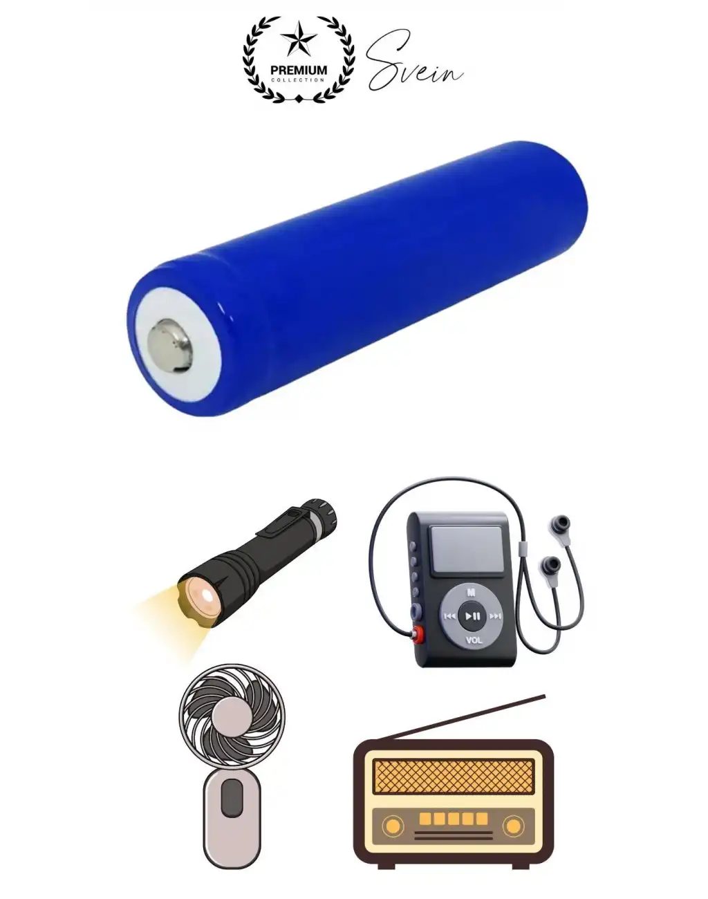 Şarj Edilebilir 40 Gr 18650 Pil El Pervanesi Vantilatör Pili 14000 Mah Radyo Fener MP3 Uzun Süre