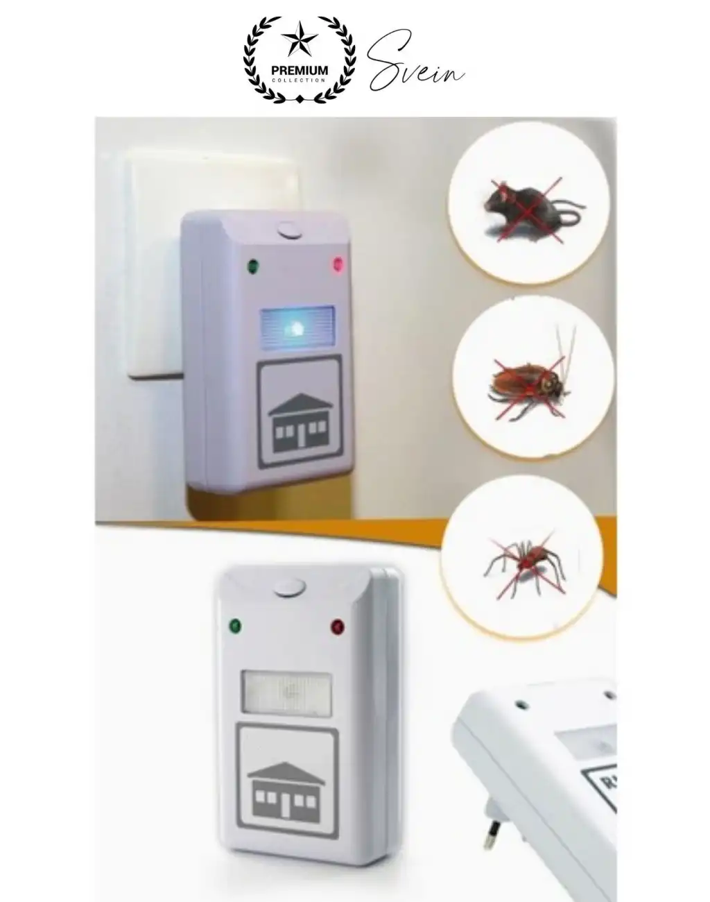 Elektronik Fare ve Haşere Kovucu Uzaklaştırıcı Böcek Ultrasonik Sinek Örümcek Karınca Savar