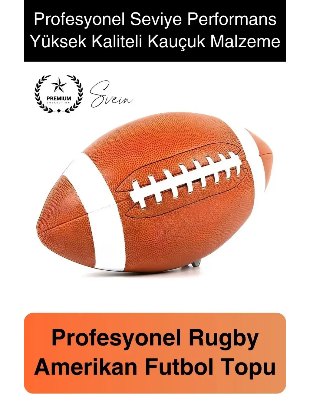 Premium Amerikan Futbol Topu Kauçuk Genç Yetişkin Maç Dikişli Standart Boy Antreman Rugby Spor