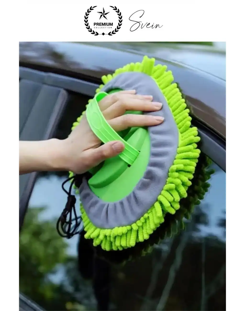 Premium Mikrofiber Araba Yıkama Fırçası Mop Paspas Temizleme Uzun Saplı Detaylı Çiziksiz Uzayabilen