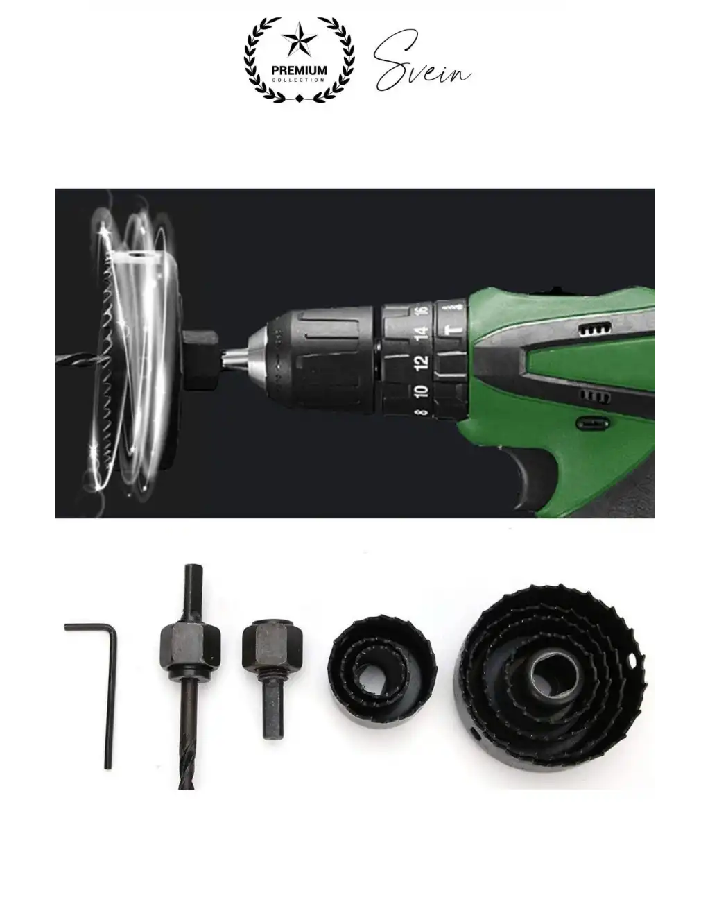 11 Parça Panç Seti Ağaç Kesme Testere Matkap Ucu Takımı Alçıpan Tavan Kartonpiyer Alyan Anahtar