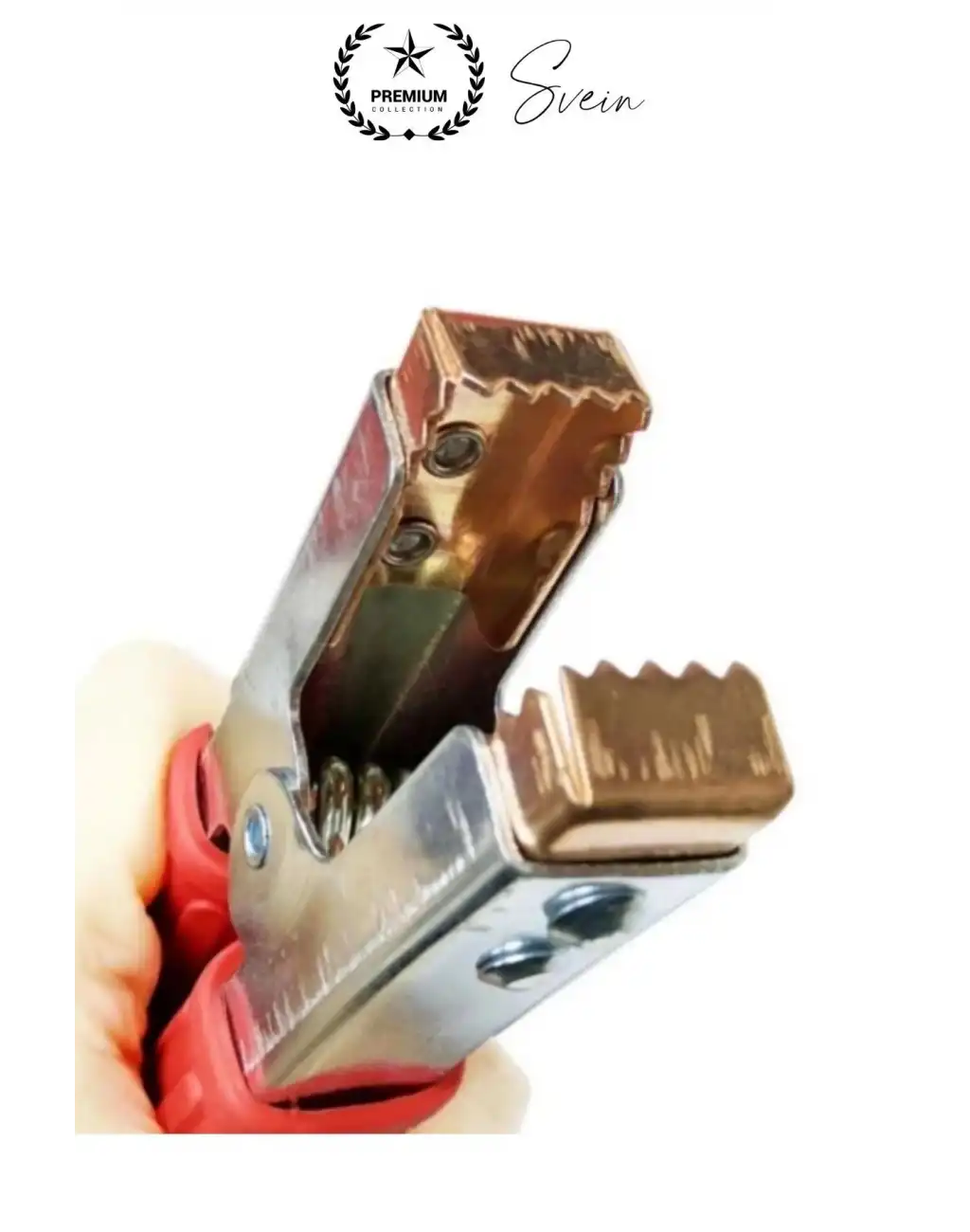 Bakır Uçlu Küçük Boy Artı Eksi Akü Pensesi 1. Kalite Kaynak Takviye Akü Bağlantı Kırmızı Siyah