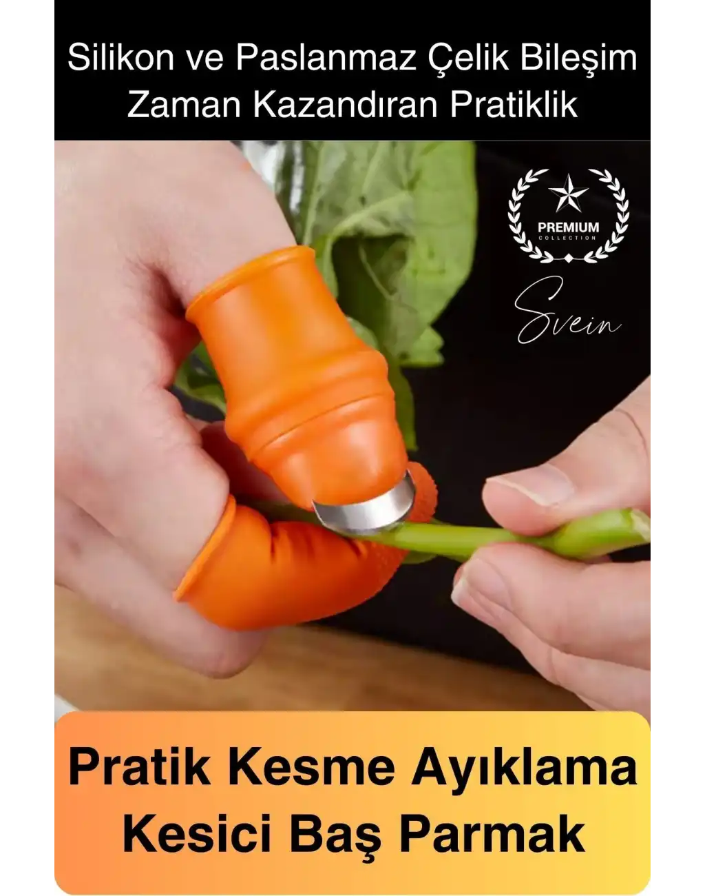 Silikon Baş Parmak Bıçağı Ayırıcı Meyve Sebze Kesme Toplama Aracı Bahçe Bakım Eldiven Bitki Hasat