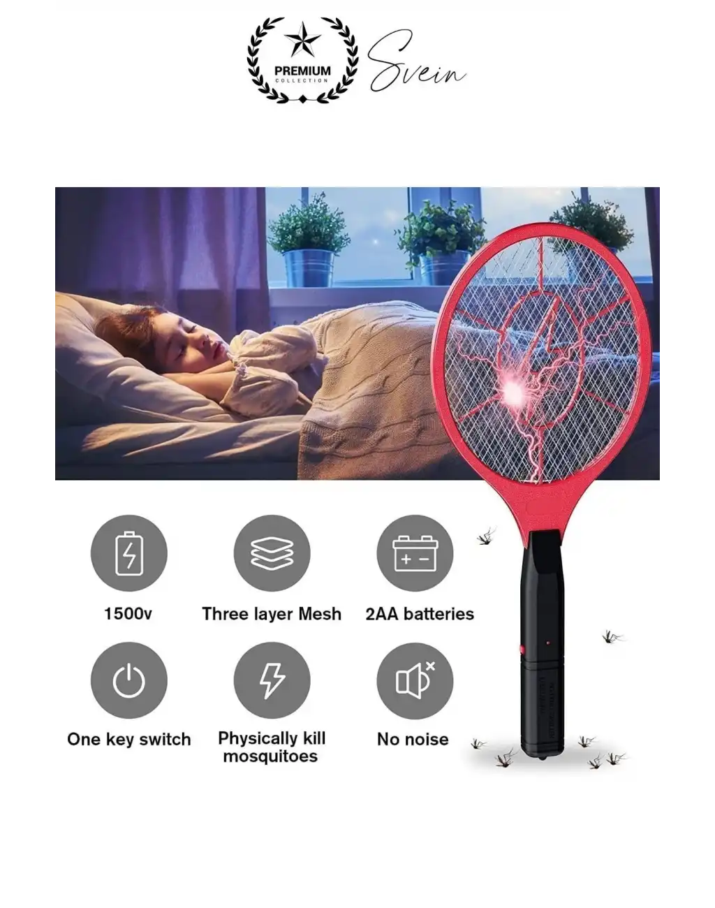 Şarjlı Elektrikli Sivrisinek Öldürücü Sinek Raketi UV Işıklı Haşere Böcek Öldüren Sineklik Aleti