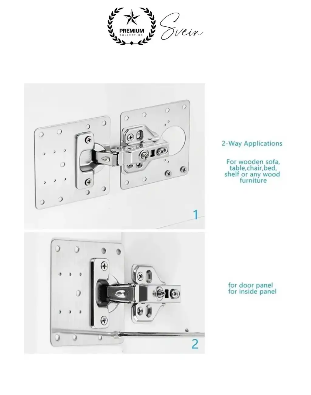 Paslanmaz Çelik Menteşe Onarım Plakası Hasarlı Mutfak Dolabı Kapı Tamir Sacı Yaprak Çanak Onarım