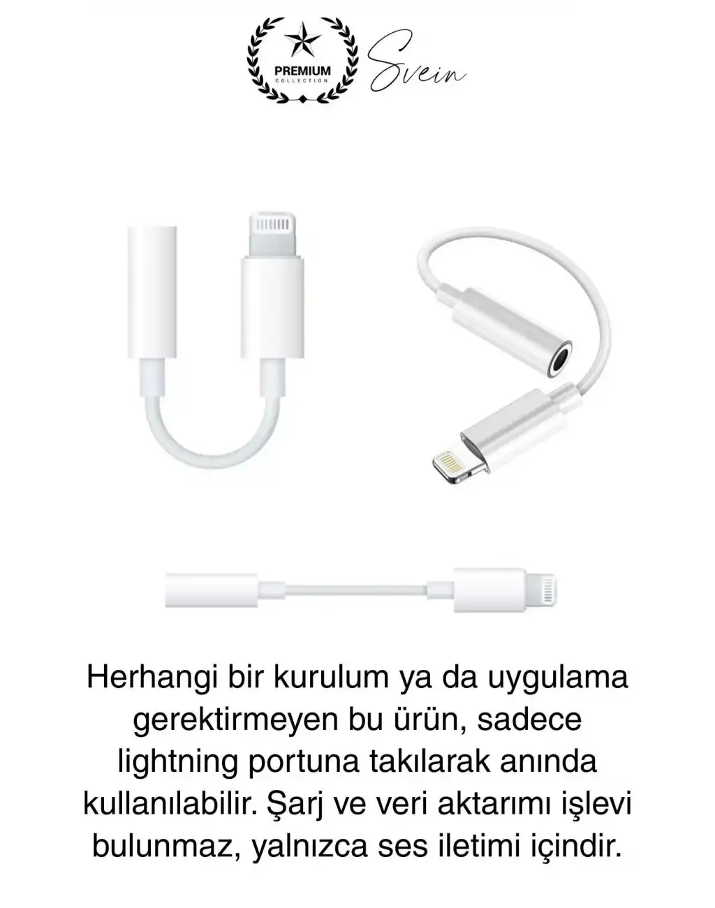 İphone 15-14-13-12-11-X-7-8 Lightning Uyumlu Kablolu Kulaklık Çevirici Tak Çalıştır Aux Dönüştürücü