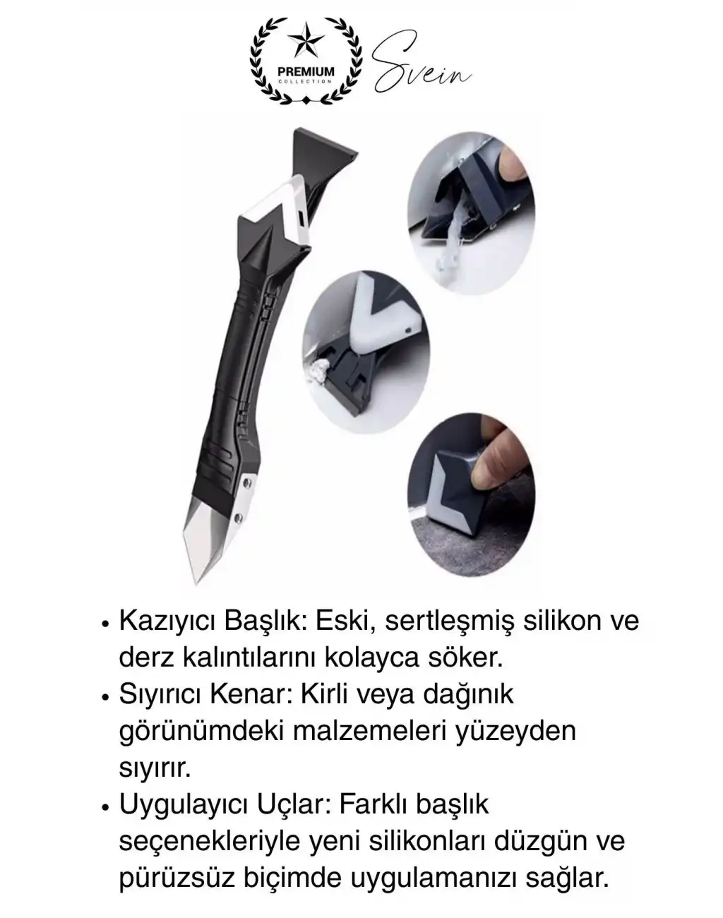 3ü 1 Arada Fayans Derz Dolgu Silikon Kazıyıcı Sıyırıcı Uygulayıcı Aparat Mutfak Banyo Kapı Pencere