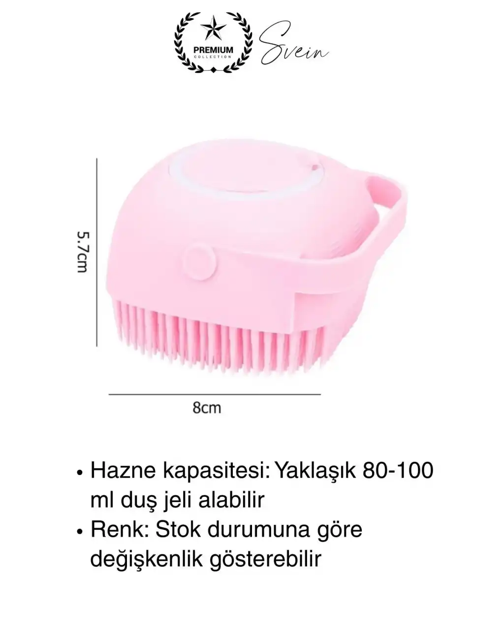 Şampuan Hazneli Silikon Banyo Lifi Duş Fırçası Jel Keseli Vücut Masaj Lif Çok Amaçlı Temizlik