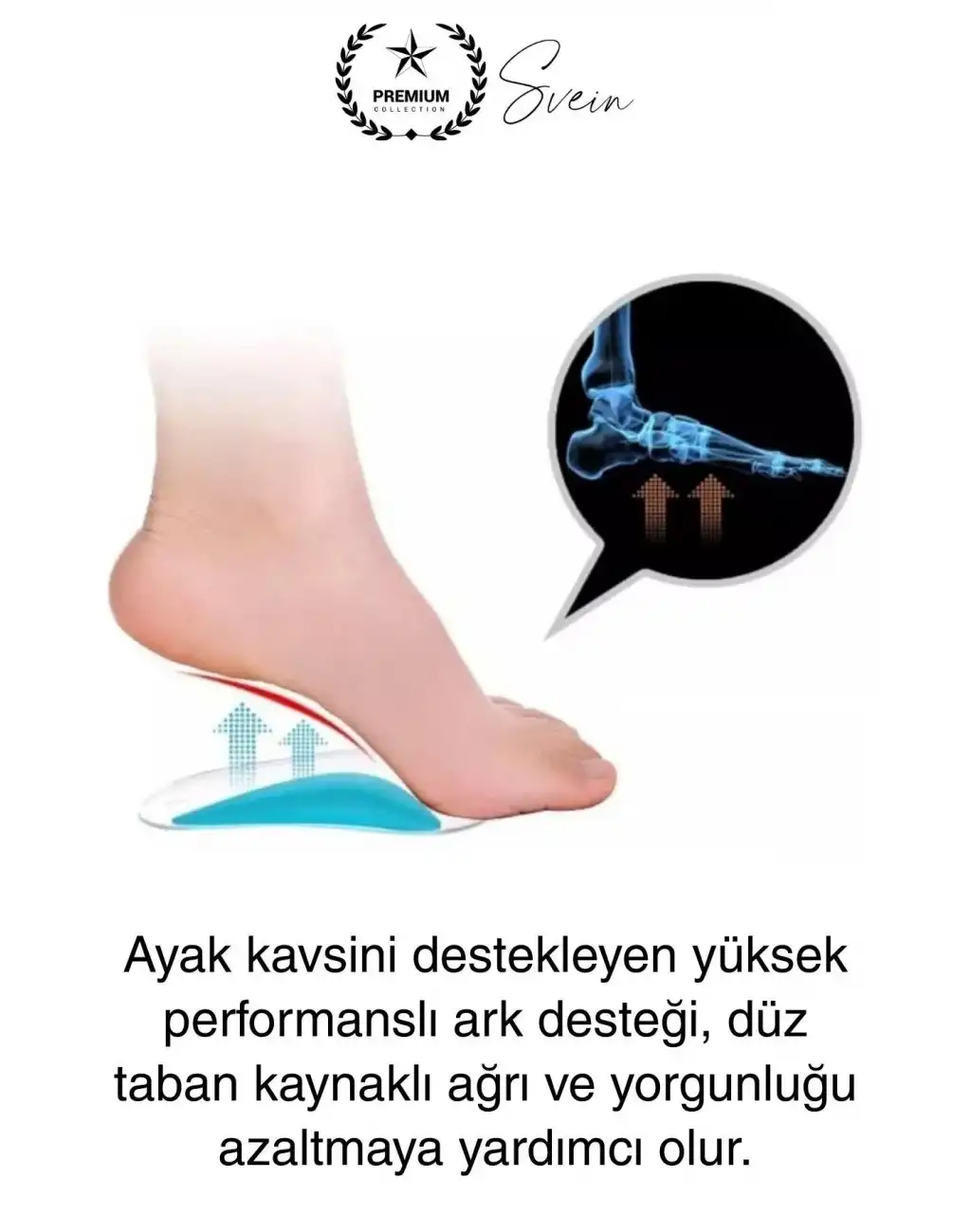 1 Çift Uzun Süreli Kullanım Ark Takviye Düz Taban İçin Boşluk İçe Basma Destekli Anatomik Silikon