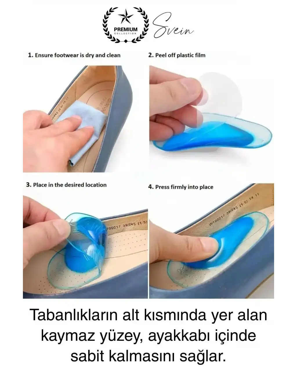 1 Çift Uzun Süreli Kullanım Ark Takviye Düz Taban İçin Boşluk İçe Basma Destekli Anatomik Silikon