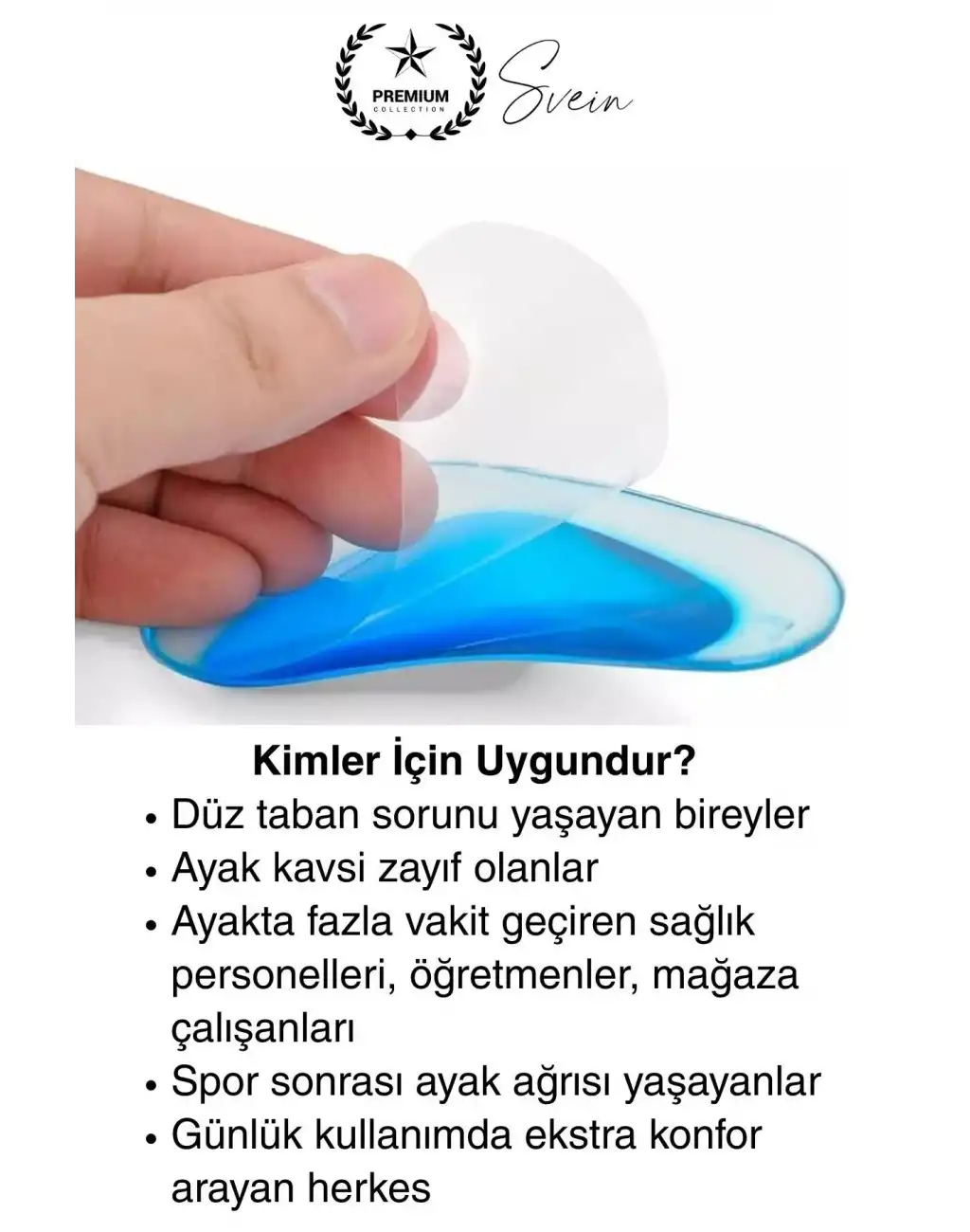 1 Çift Uzun Süreli Kullanım Ark Takviye Düz Taban İçin Boşluk İçe Basma Destekli Anatomik Silikon