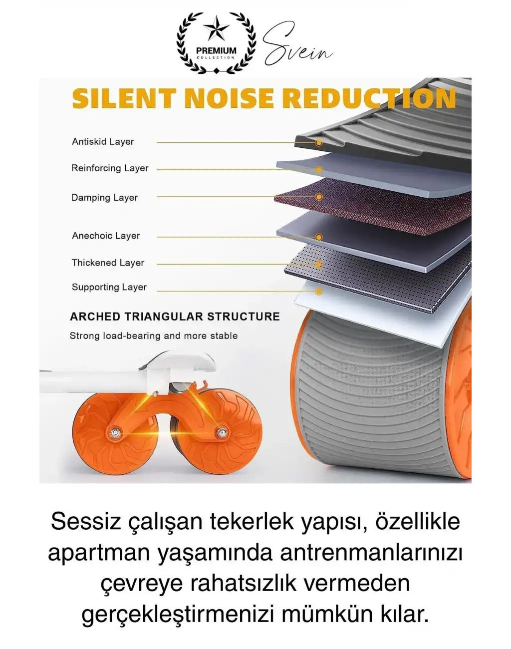 Sessiz Çalışan AB Roller Otomatik Karın Kası Egzersiz Tekeri Geri Tepme Fitness Aleti Ekipmanı