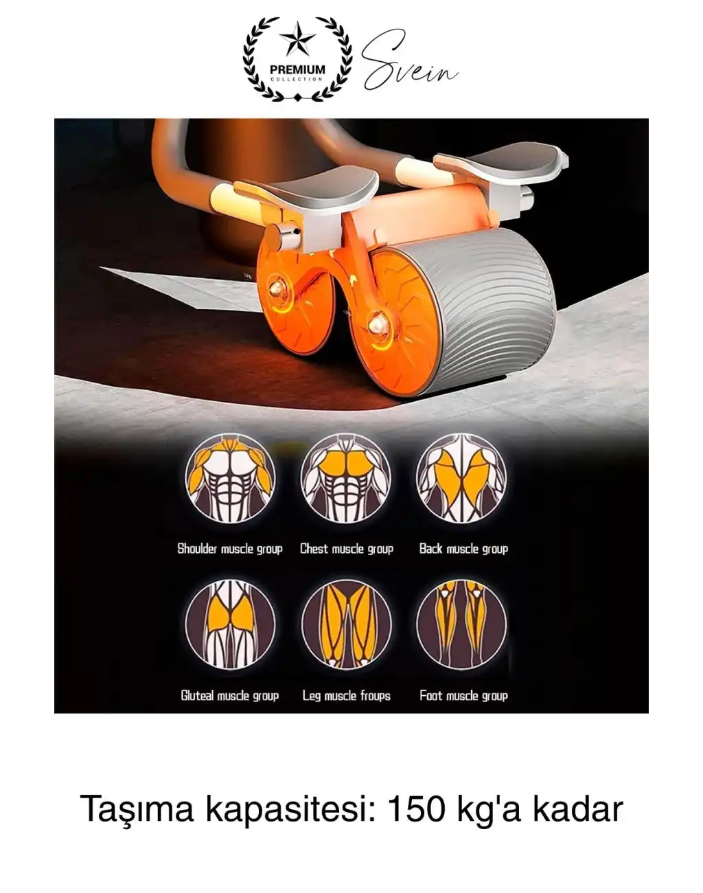 Sessiz Çalışan AB Roller Otomatik Karın Kası Egzersiz Tekeri Geri Tepme Fitness Aleti Ekipmanı