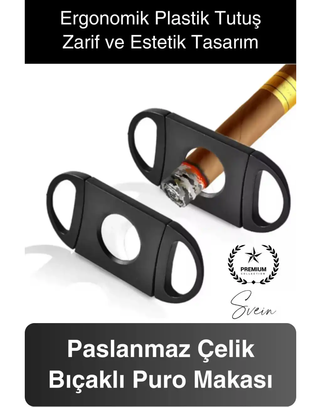 Deluxe Puro Kesme Makası Giyotini Cigaretta Paslanmaz Çift Bıçak Keskin Çelik Sağlam Çift Kesim