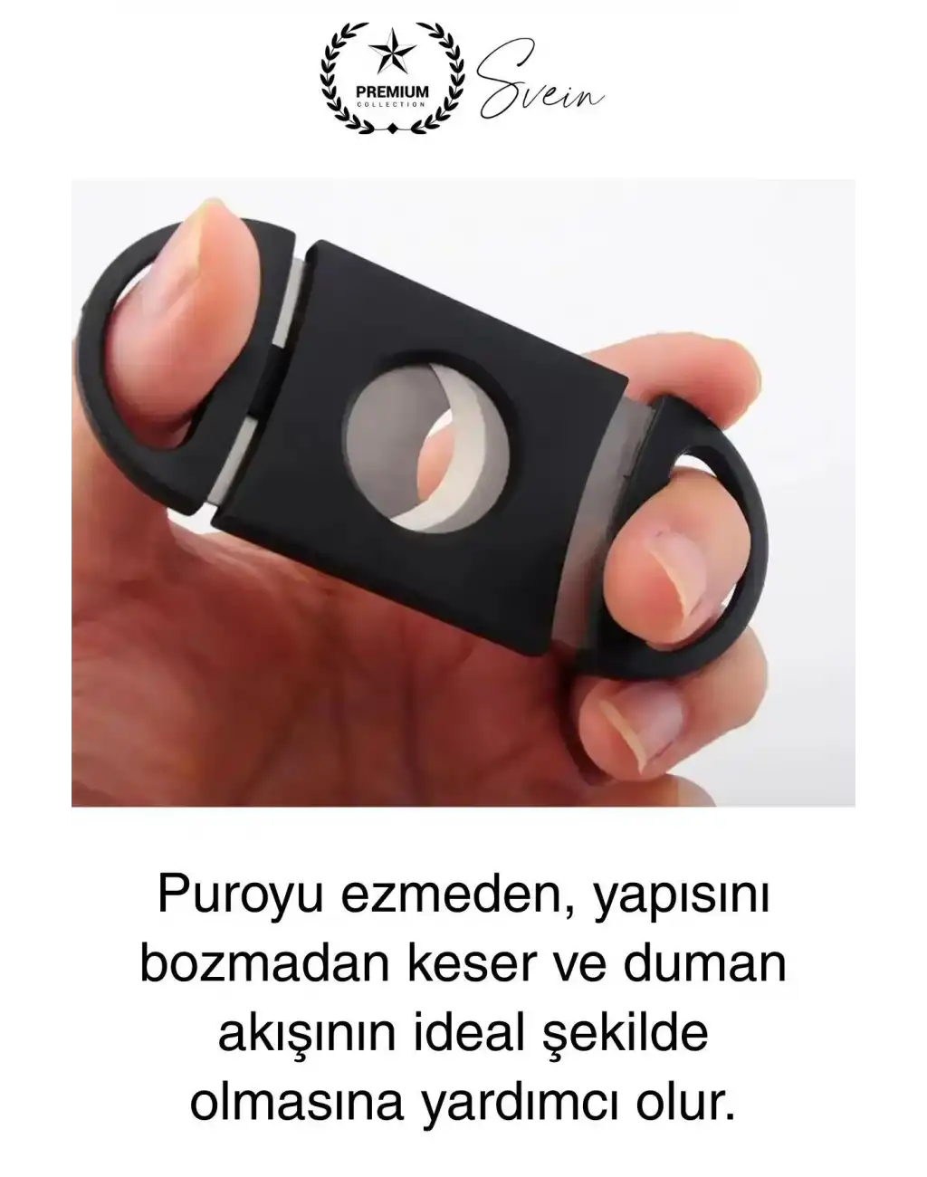 Deluxe Puro Kesme Makası Giyotini Cigaretta Paslanmaz Çift Bıçak Keskin Çelik Sağlam Çift Kesim