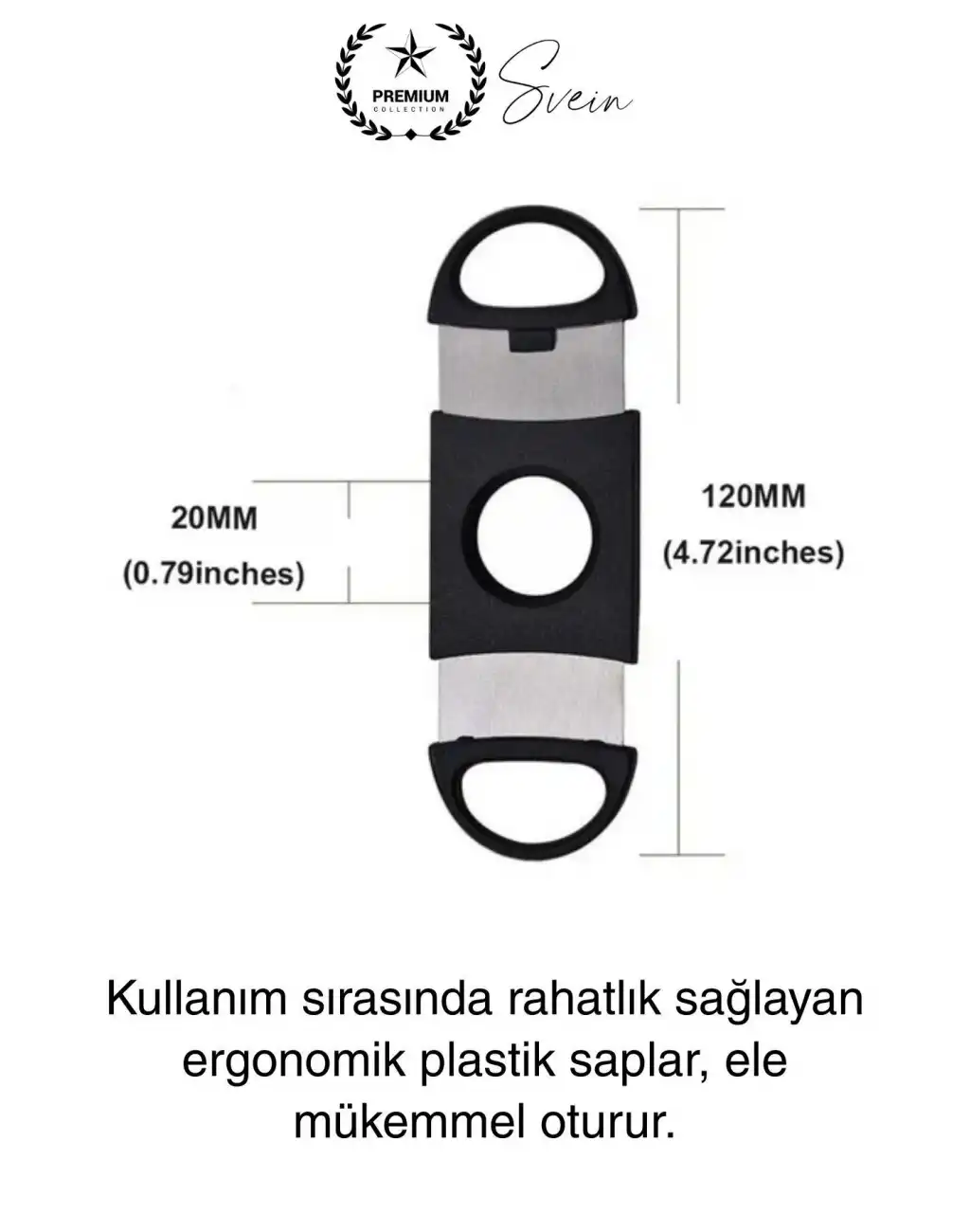 Deluxe Puro Kesme Makası Giyotini Cigaretta Paslanmaz Çift Bıçak Keskin Çelik Sağlam Çift Kesim