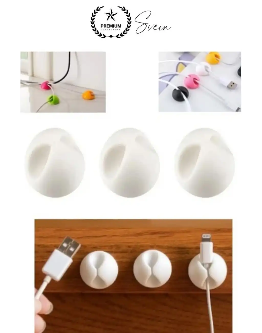 20li İz Bırakmaz Siyah Beyaz Kablo Sabitleme Klipsi Çalışma Masası Düzenleyici Ev Oda Ofis Pratik