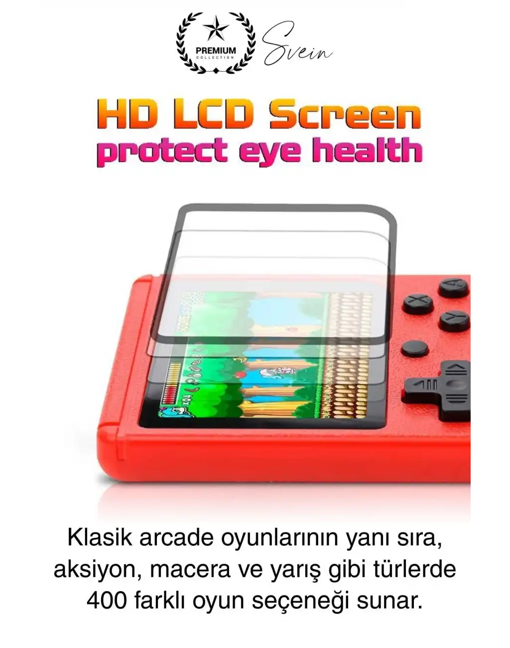 Sup 400 Taşınabilir Mini 2 in 1 GameBoy Oyun Konsolu Retro Nostaljik Atmosfer Atari Video Çocuk