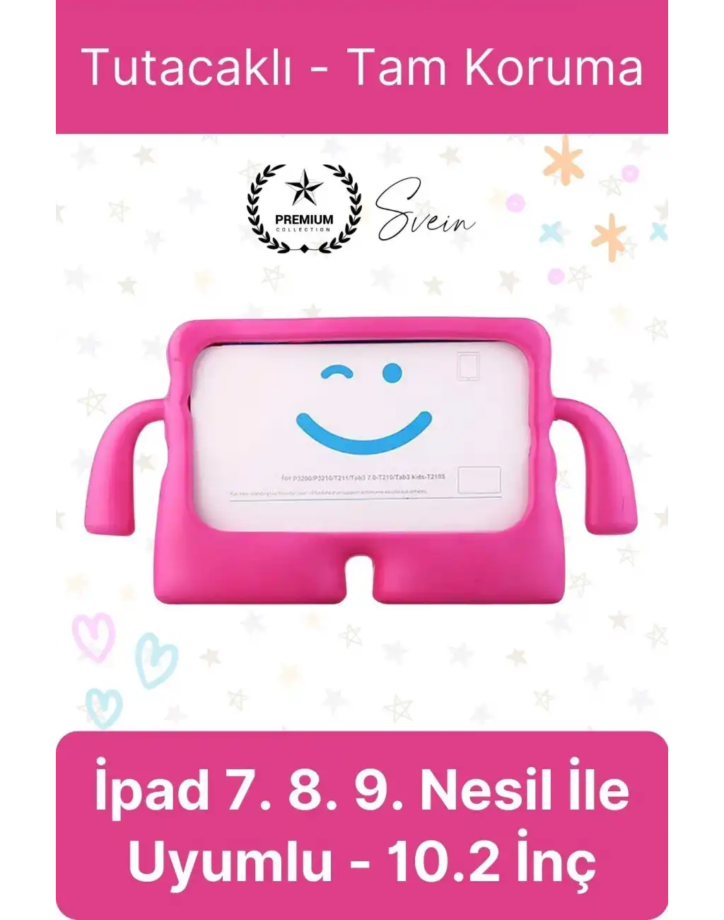 Dayanıklı Apple İpad 7. 8. 9. Nesil 10.2 İnç Uyumlu Çocuk İçin Ayaklı Tablet Kılıfı Koruyucu Silikon