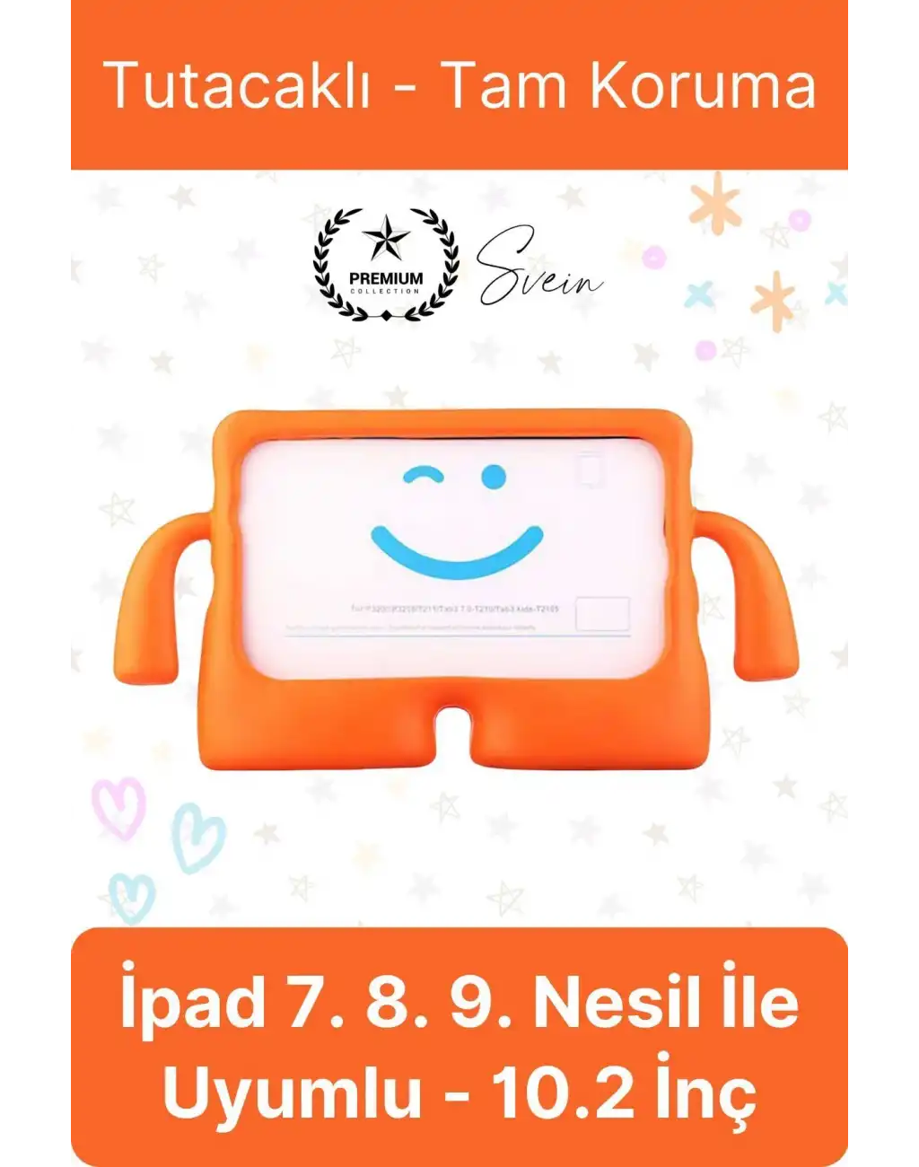 Dayanıklı Apple İpad 7. 8. 9. Nesil 10.2 İnç Uyumlu Çocuk İçin Ayaklı Tablet Kılıfı Koruyucu Silikon