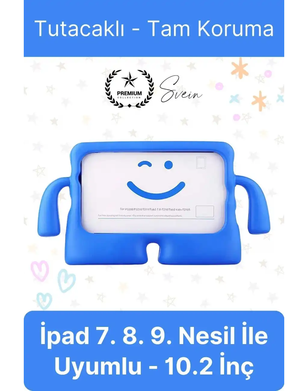 Dayanıklı Apple İpad 7. 8. 9. Nesil 10.2 İnç Uyumlu Çocuk İçin Ayaklı Tablet Kılıfı Koruyucu Silikon