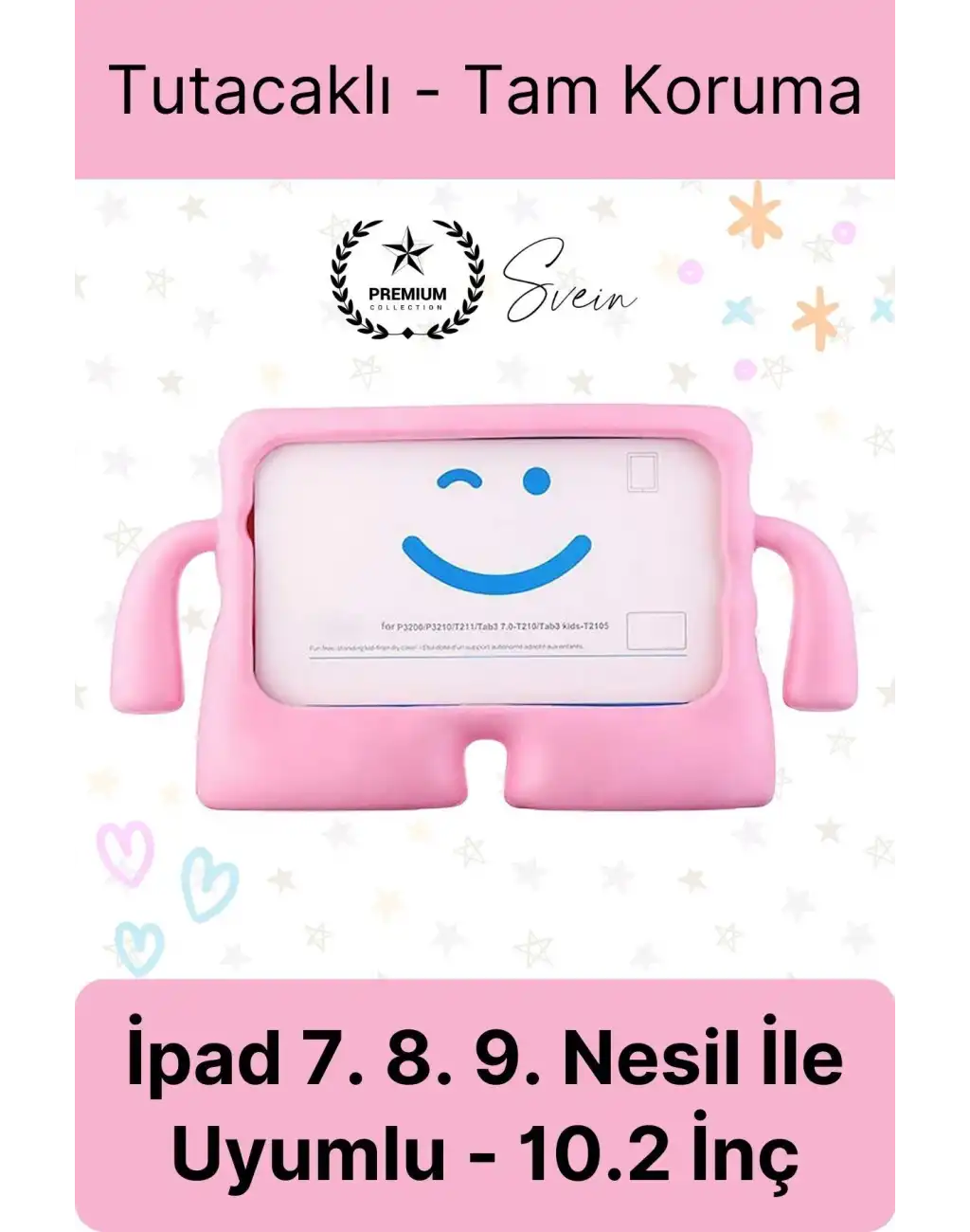 Dayanıklı Apple İpad 7. 8. 9. Nesil 10.2 İnç Uyumlu Çocuk İçin Ayaklı Tablet Kılıfı Koruyucu Silikon
