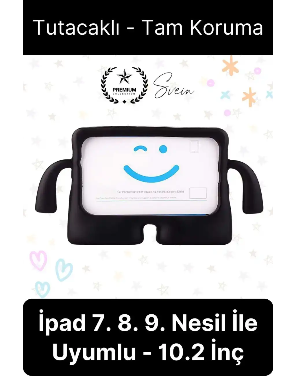 Dayanıklı Apple İpad 7. 8. 9. Nesil 10.2 İnç Uyumlu Çocuk İçin Ayaklı Tablet Kılıfı Koruyucu Silikon