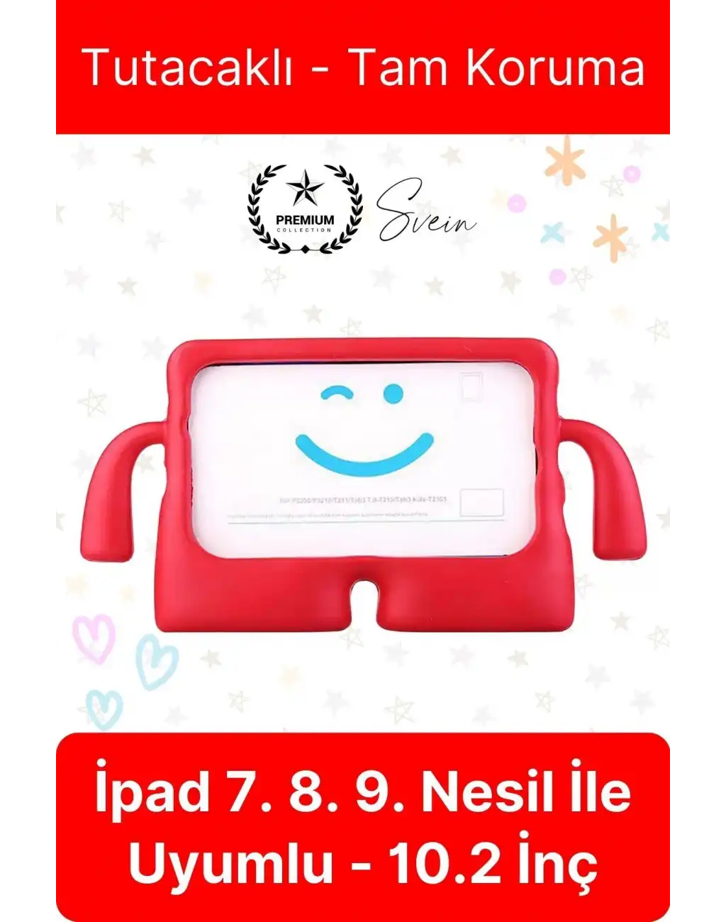 Dayanıklı Apple İpad 7. 8. 9. Nesil 10.2 İnç Uyumlu Çocuk İçin Ayaklı Tablet Kılıfı Koruyucu Silikon