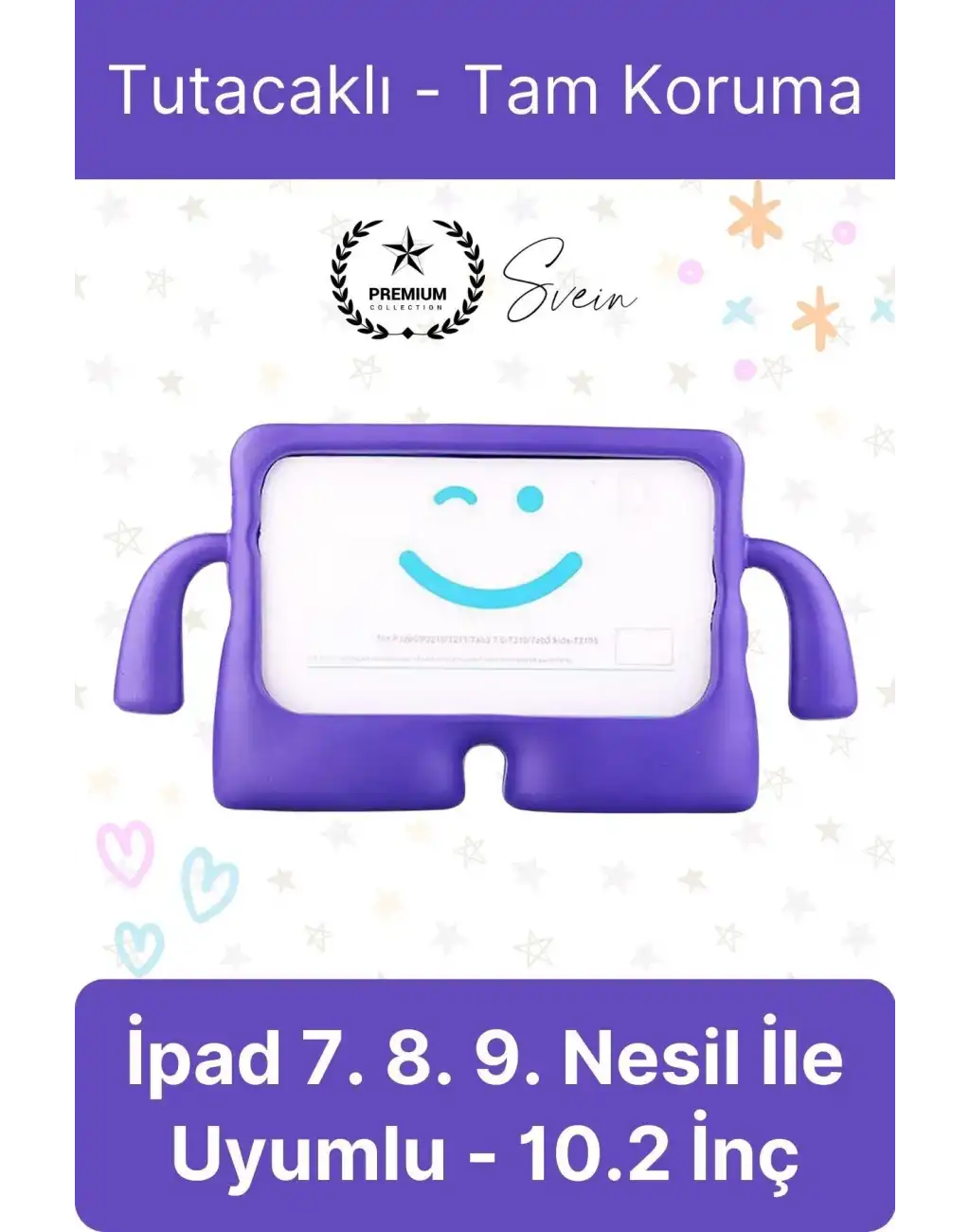 Dayanıklı Apple İpad 7. 8. 9. Nesil 10.2 İnç Uyumlu Çocuk İçin Ayaklı Tablet Kılıfı Koruyucu Silikon